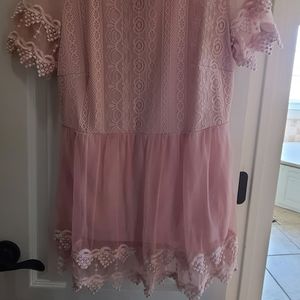 Blush lace shirt